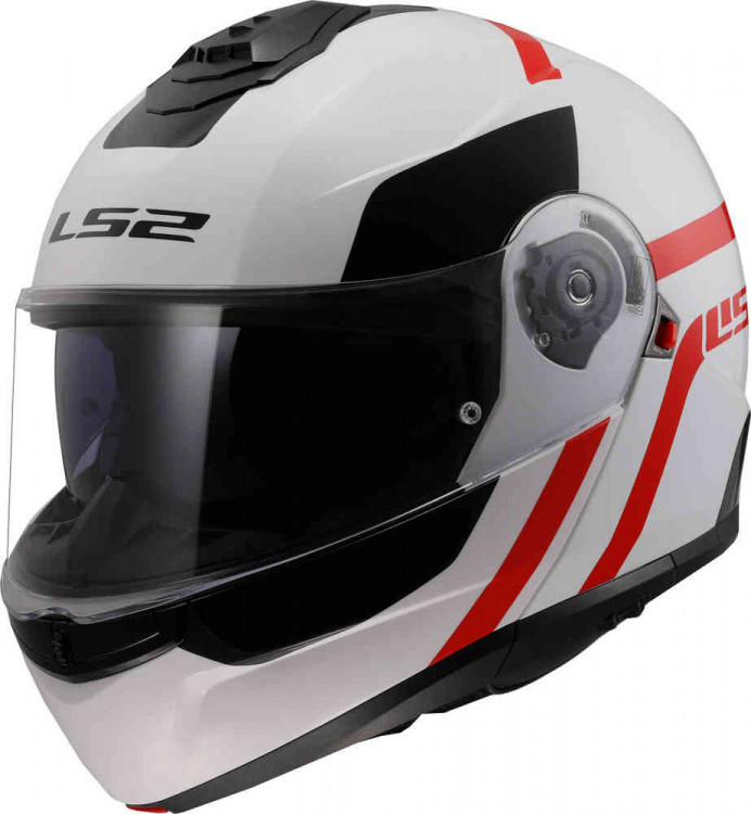 Мотошлем модуляр LS2 FF908 Strobe II Autox Белый/Красный 569082032XS