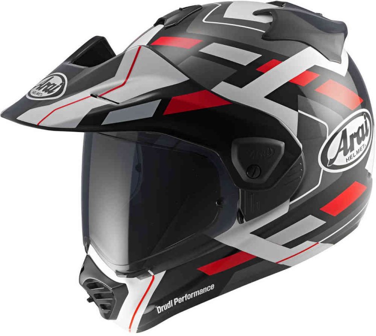 Мотошлем для мотокросса и эндуро Arai TOUR-X5 Match Белый/Черный/Красный 8009607016