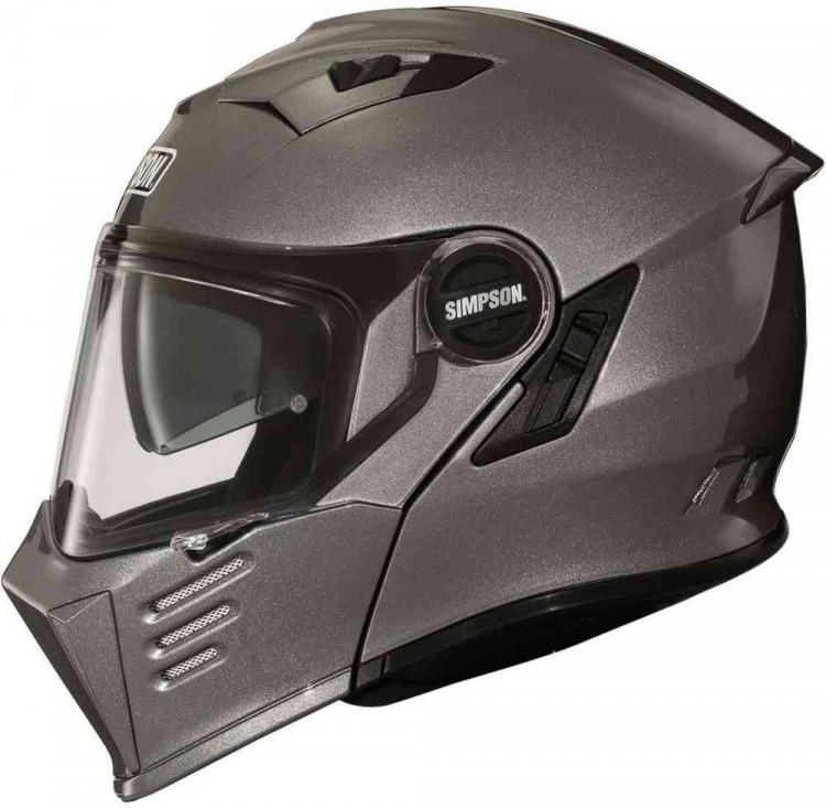 Мотошлем модуляр Simpson Darksome Solid 06 Серый 18610-S-104