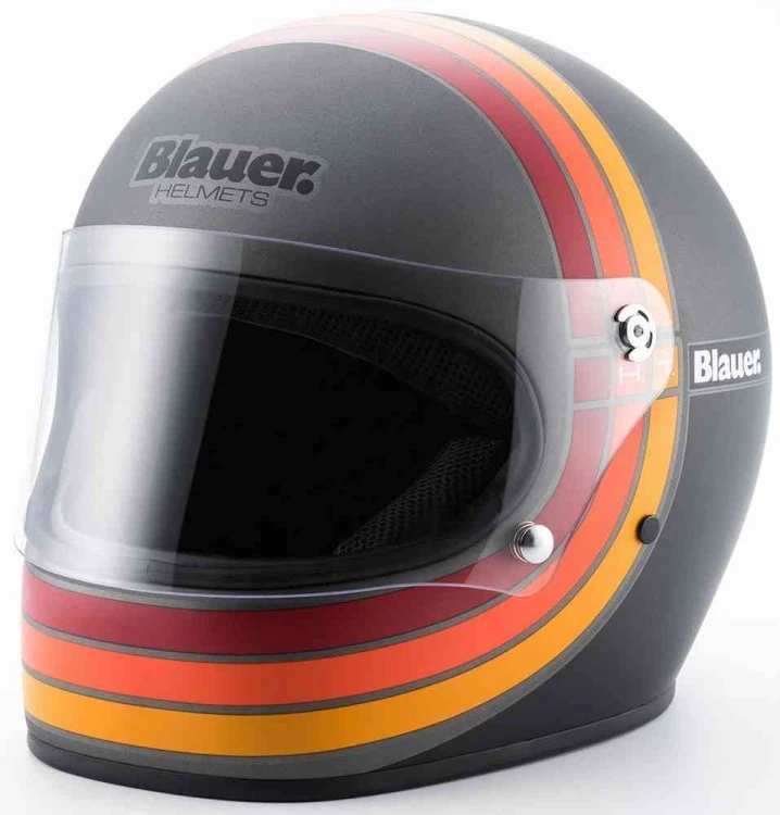 - Blauer 80's — мотошлем интеграл мужской, скидка 20% Мотошлем интеграл Blauer 80's